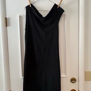 Delicious Black Asymmetrical Top Dress
